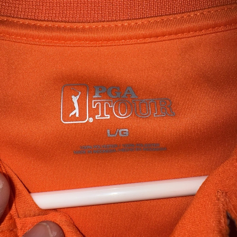 Men's Large NWT PGA TOUR Orange Auburn Tigers Performance Golf Polo - Picture 2 of 6